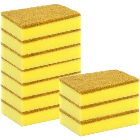 Naturlig svamp - Øko-venlige vaskevampe, rengøringssvampe, hjemvaskesvampe, ridsefri 100% bionedbrydelig cellulosesvamp 10 stk.