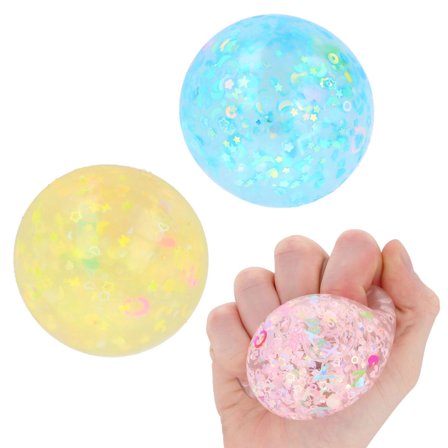 Stressball med Skimrende Konfetti