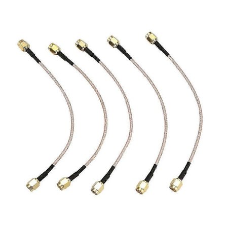 5 stk. SMA hann til SMA hann plugg jack RF-kontakt pigtail skjøtekabel RG316 koaksial jumperkabel 15 cm