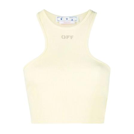 Off White, Sleeveless Tops Żółty, Kobieta, Rozmiar: S