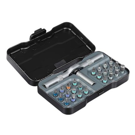 RS1 24-i-1 Multipurpose Skralle Sett Skrutrekker Skralle Fastnøkkel Skrutrekker Bits Sett Magnetiske Bits DIY Husholdningsreparasjonsverktøy Sett