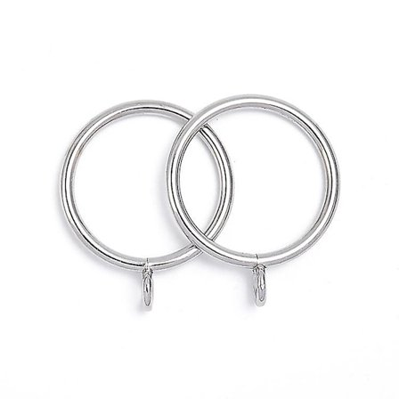 20 stk Gardinringer, Metall Gardin Hengeringer for Gardiner og Stenger, 38mm Indre Diameter (Sølv)