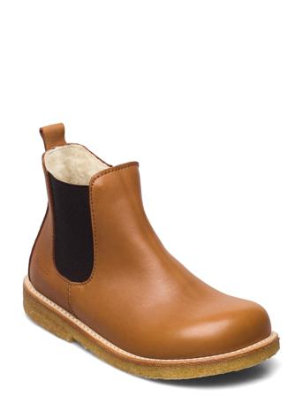 Booties - Flat - With Elastic Talvisaappaat Ruskea ANGULUS