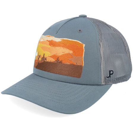 Jim Pilleus - Grå trucker Keps - Cowboy Grey A-Frame Trucker @ Hatstore
