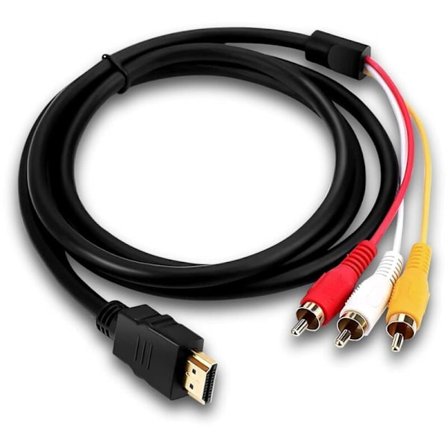 HDMI - RCA, HDMI - 3RCA Dekooderi HD-muunninkaapeli, punainen keltainen valkoinen ääni- ja videokaapelisovitin TV HDTV DVD:lle - 1,5 m_max