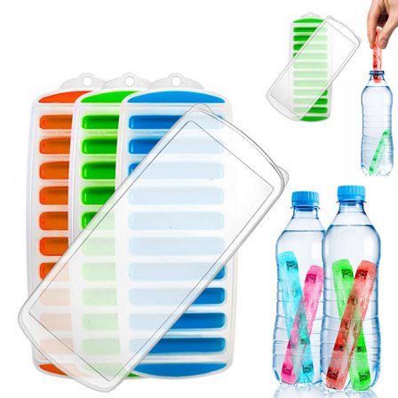 3 st Silikon Smala Isbitstråg med Lock