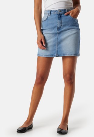 Pieces Pcpeggy HW Denim Skirt Klær