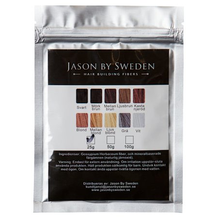 HAIR FIBER - JASON BY SWEDEN - 30G REFILL PACK - GRÅ