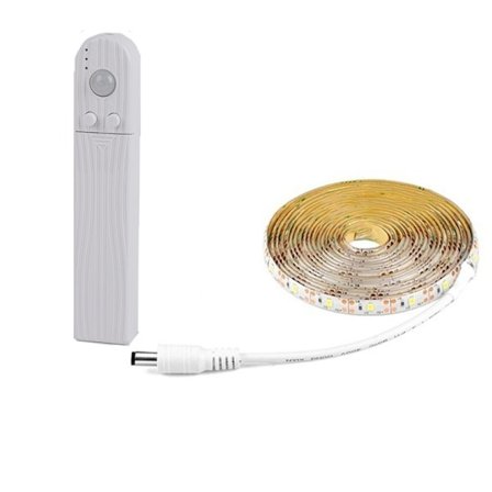 1M 2M 3M Trådløs Bevægelsessensor LED Strip Batteridrevet Nattelys Under Seng Lampe Til Skab Garderobe Trappe Gang