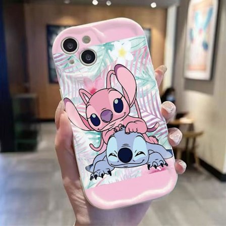 Stitch Angel passer til Apple 16Promax heldækkende 15 mobilcover iPhone14/12/11/13 anti