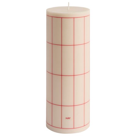 HAY Bloklys L Off-White/Red Grid Check - Off-White / Red Grid Check | KitchenOne