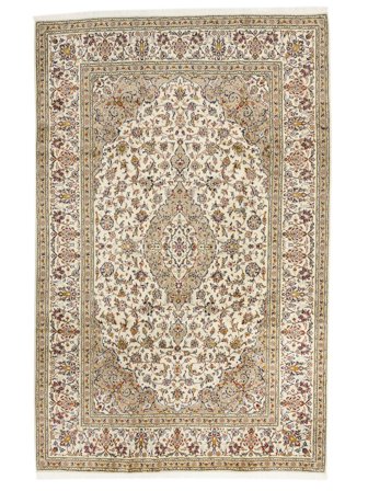Keshan Rug 200X294 Brown/Orange Wool, Persia