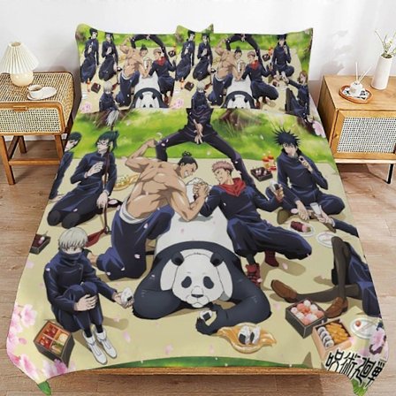 c391 Jujutsu Kaisen Sengesæt Dynebetræk Komfortabelt og Let Tegneserie Sengetøj 3 Dele Sengesæt Twin (1 Dynebetræk og 2 Pudebetræk) hn974