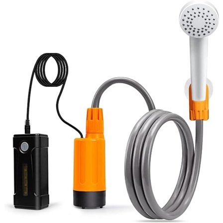 Bærbar Campingbruser med Genopladelig Elektrisk Pumpe til Strand, Camping, Have og Vandring