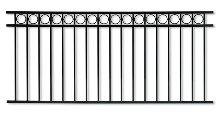 Jabo Lidingö 34012 Staket 2000x900x25 mm, svart, galvaniserat stål, Utemiljö
