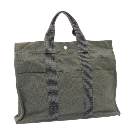 Hermès Vintage, Pre-owned Her Line MM Grijs, Dames, Maat:ONE Size,Canvas