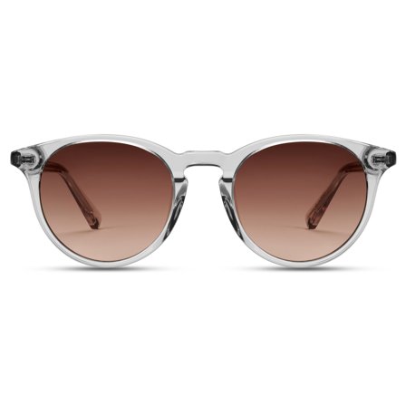 Okrągłe brązowe okulary przeciwsłoneczne New Depp w oprawkach typu horn rimmed dla mężczyzn - Okulary przeciwsłoneczne retro