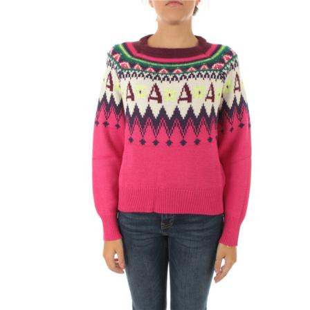 Twinset, Round-neck Knitwear Roze, Dames, Maat:XS