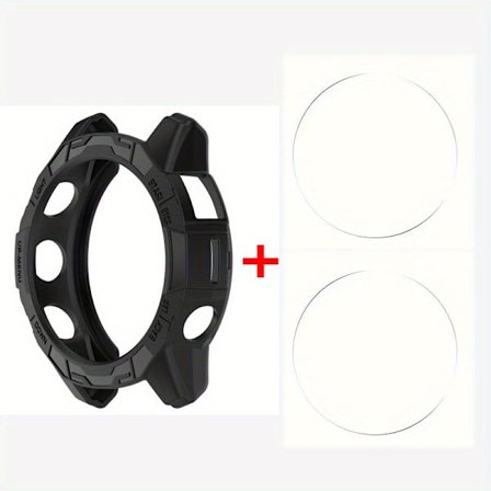 2 stk. hærdet glas + blød TPU-skal til Garmin Epix Pro 42 mm 47 mm 51 mm ur fuld dækning skærmbeskyttelsesfilm etui til Garmin Fenix 7 7S 7X Pro