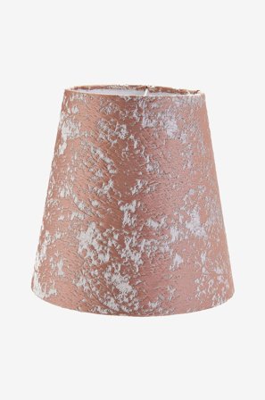 PR Home - Skærm med topring Cia i printet bomuld, 20 cm - Rosa - Lampeskærme - Fra Homeroom