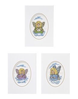 Stickpackung Karten Engel 3-er Pack