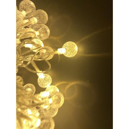 Sphric lyskæde udendørs/indendørs lyskæde med stik, varm hvid boblekugle