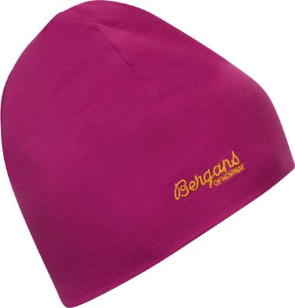 Bergans Youth Cotton Beanie Children beanies Purple OneSize