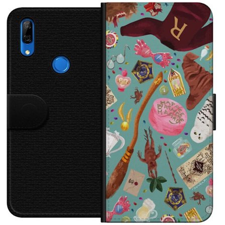 Yhteensopiva Lompakkokotelo Huawei Huawei P Smart Z Maaginen kuvaus velhon sauva, hatun ja mielikuvituksellisten esineiden kanssa leikkisässä satuma