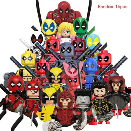 MOC Mini Anime Actionfigurer Marvel Superhjälte Stora karaktärer Byggstenar Klossar DIY Hot Toys för BARN Födelsedagspresenter