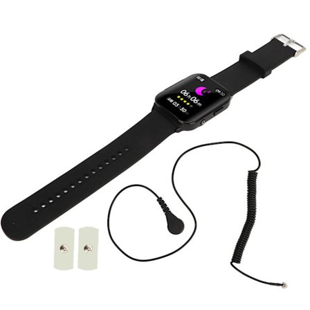 Blodsocker Smartwatch 1,83 Tum Färgskärm IP67 Vattentät Temperatur Hjärtfrekvens Blodsockerövervakning Sport Smartwatch för Män Kvinnor Svart