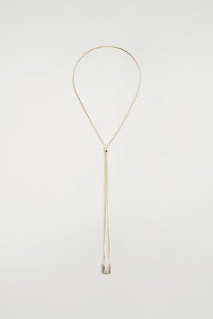 COS Rectangular Chain Pendant Necklace in Gold-coloured - Women