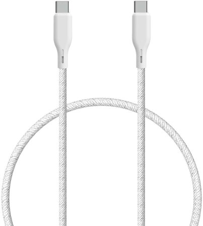 ËSSENTIALS Cable 100W USB-C to USB-C 480Mbps 1.2m White