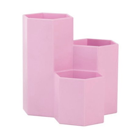 Multifunktionell stationär pennhållare Stativ 3 fack Penna Makeup Brush Display Cup