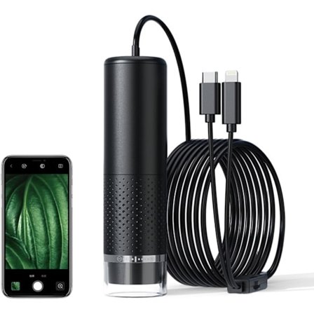 USB Mobiltelefon Mikroskop (1920 x 1440P), USB Mikroskop Håndholdt Mikroskop 1600X Digitalt Mikroskop Selvstående