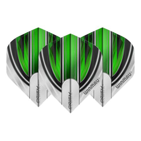 Winmau Prism Alpha White, Black & Green Dart Flights | Winmau.com