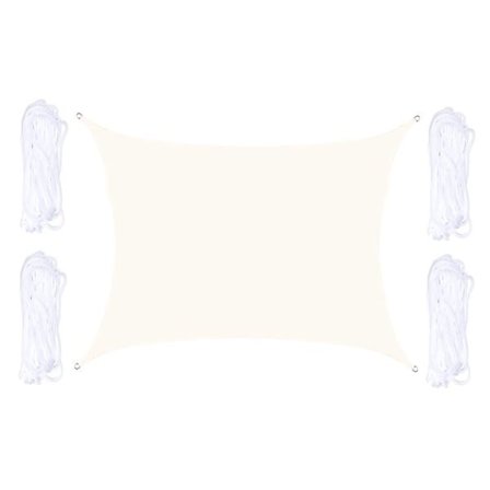 Solsejl 2 x 2 m - Hvidt