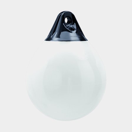 Kuglefender Polyform A1, Ø29.5 cm, hvid med blå top