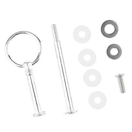 4x2 Vånings Rund Topp Fruktkakställ Rack Handtag Beslag Hårdvara Stång Silver