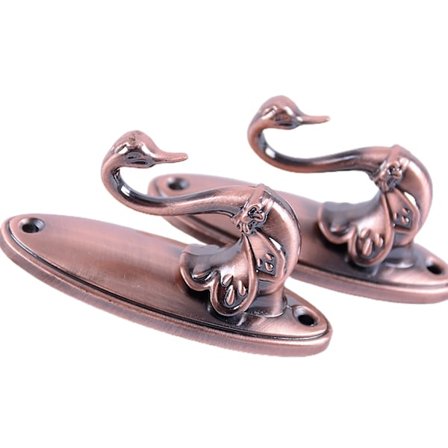 2 stk. Tieback-krog Vægmonteret Delikat Støbt Detalje Svaneformet Zinklegeringsgardinkrog Gardin {db}