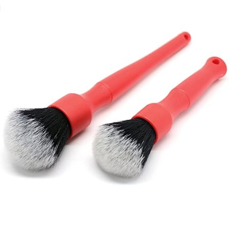 2st Car Detailing Brush Set Detailing Kit PBT No Scratch Red 155mm 230mm