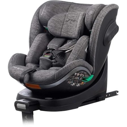 Bilbarnstol - BABYAUTO - SCUDDA GREY DOBBY - Från födsel till 12 år - 0-36 kg - I-Size - ISOFIX - 360° vridbar - ECE R129