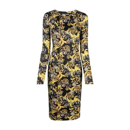 Versace Jeans Couture Midi Kjole Sort, Dame