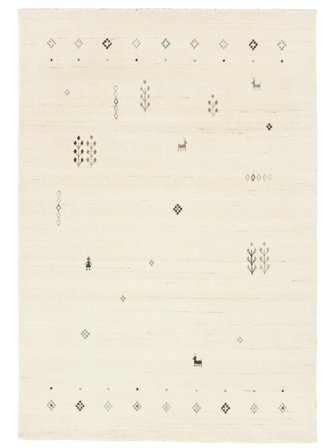 Lite Gabbeh Giza Teppe - Off White 140X200 Ull, I Rustikk Stil
