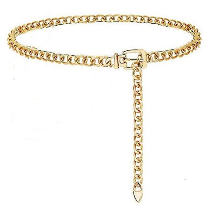 Midjekjede Belte Kvinner Jenter Justerbare Kropps Midjelenker Belter for Jeans Kjoler