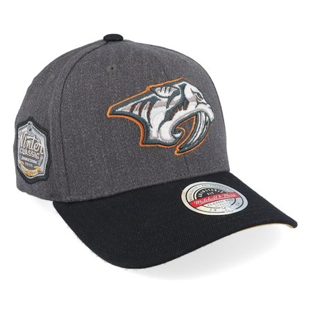 Mitchell & Ness - NHL Grey adjustable Czapka Z Daszkiem - Hatstore Exclusive x Nashville Predators Power Play Grey/Black Adjustable @ Hatstore