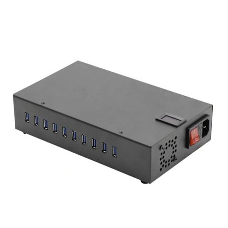 10-Port USB-Oplader – Multiport Hub med Beskyttelsessystem