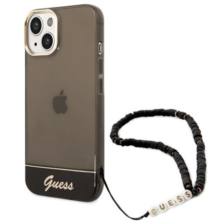 Guess GUHCP14MHGCOHK iPhone 14 Plus 6,7" svart / svart hardcase Translucent Pearl Strap