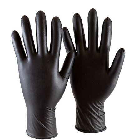 BATEX Engangshansker pudderfri sorte nitril 100 pk. Str. S