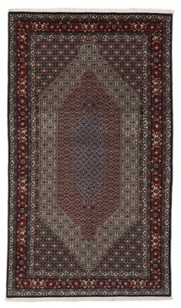 Persisk Senneh Matta 145X256 Svart/Brun (Ull, Persien/Iran)