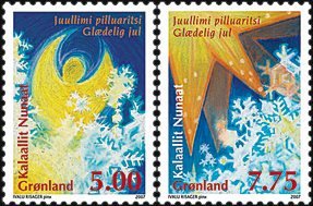 Grønland - Jul 2007 - Postfrisk sæt 2v